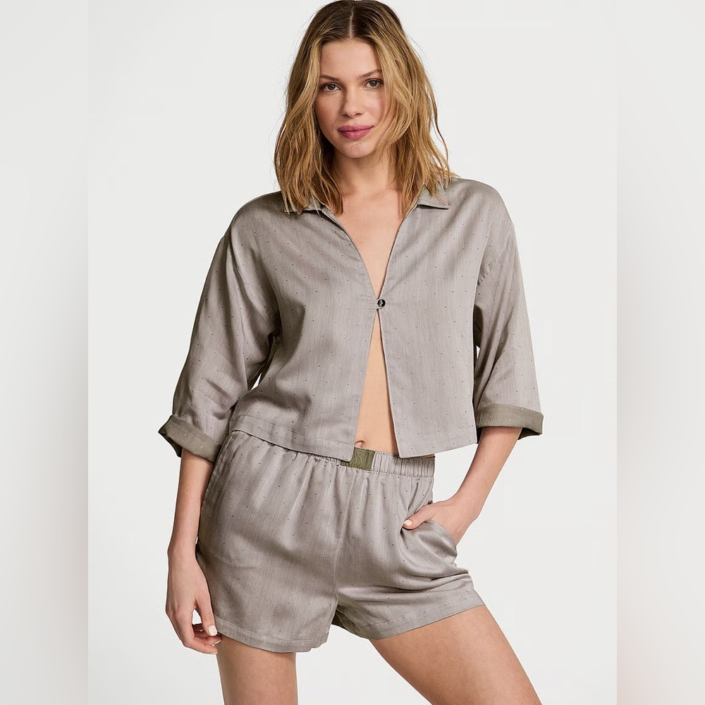 Victoria's Secret Light Gray Pajama Set - Picture 2 of 7
